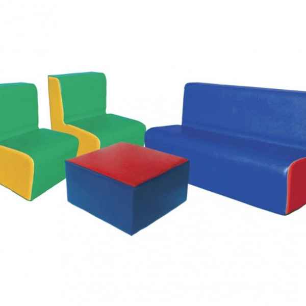 conhunto de sofas com quadrado